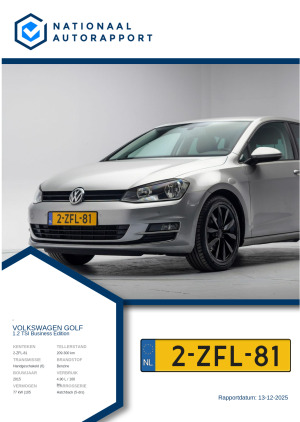 Afbeelding van het Nationaal Autorapport