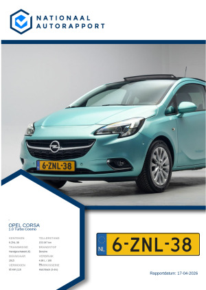 Afbeelding van het Nationaal Autorapport