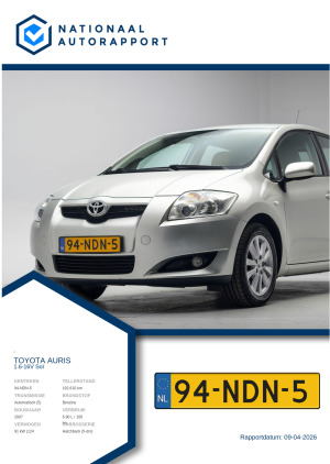 Afbeelding van het Nationaal Autorapport