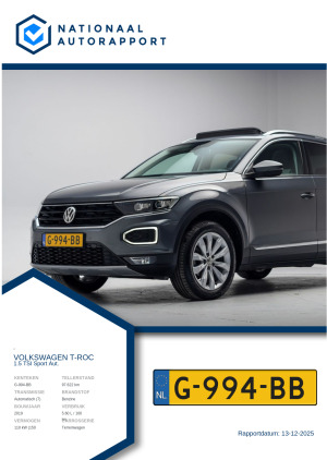 Afbeelding van het Nationaal Autorapport