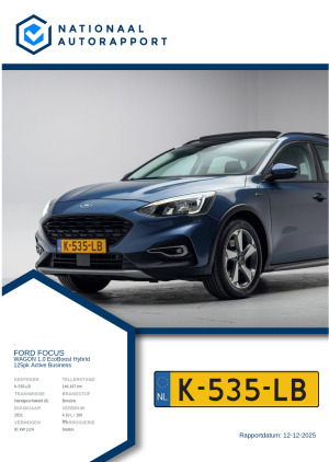 Afbeelding van het Nationaal Autorapport