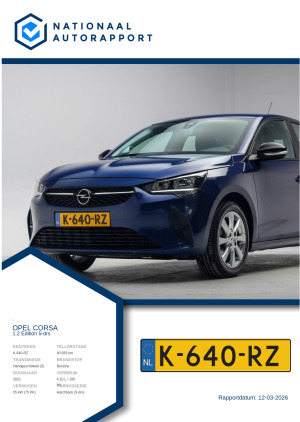 Afbeelding van het Nationaal Autorapport