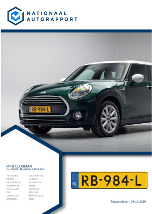 Afbeelding van het Nationaal Autorapport